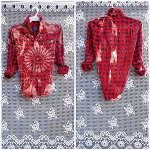 Bleach Distressed Flannel